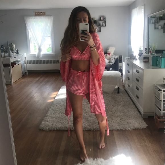 Other - Pink silk pajama set